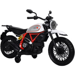 Ducati - Moto Elettrica per Bambini 12V Scrambler Desert Bianca