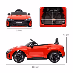 Macchina Elettrica per Bambini 12V con Licenza Audi RS e-tron GT Rossa - Vista aggiuntiva 3