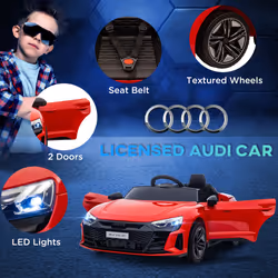 Macchina Elettrica per Bambini 12V con Licenza Audi RS e-tron GT Rossa - Vista aggiuntiva 4