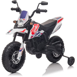 Aprilia - Moto Elettrica per Bambini 12V con Licenza RX-125 Motocross Bianca