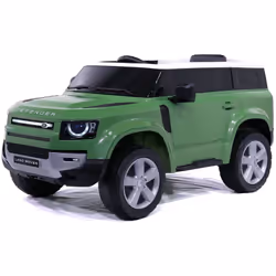 Macchina Elettrica Macchina Elettrica per Bambini 12V Land Rover Defender Verde Batteria 12V - 4.5 Ah Due motori Radiocomando ...