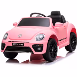 Macchina elettrica Macchina Elettrica per Bambini 12V 1 Posto Volkswagen Maggiolino Beetle Small Rosa Batteria 12V - 4,5Ah Ra ...
