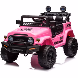 Macchina Elettrica Macchina Elettrica per Bambini 12V Toyota Cruiser Rosa L'auto elettrica Toyota Cruiser è dotata di ruote g ...