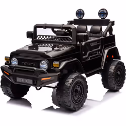 Macchina Elettrica Macchina Elettrica per Bambini 12V Toyota Cruiser Nera L'auto elettrica Toyota Cruiser è dotata di ruote g ...