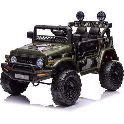 Macchina Elettrica Macchina Elettrica per Bambini 12V Toyota Cruiser Verde Militare L'auto elettrica Toyota Cruiser è dotata ...
