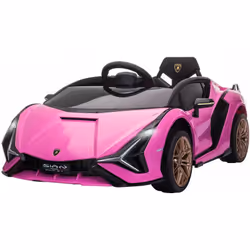 Macchina Elettrica Macchina Elettrica per Bambini 12V con Licenza Lamborghini Sian FKP 37 Rosa Metti il turbo alla voglia dei ...