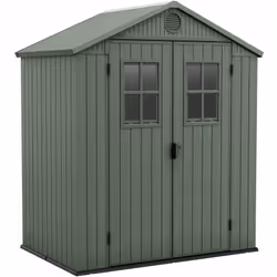 Casetta Box da Giardino Casetta da Giardino Porta Attrezzi 190x122x221 cmin Evotech+ Keter Darwin 6x4 Verde Robusta, concepit ...