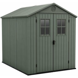 Casetta da Giardino Porta Attrezzi 190x244x221 cmin Evotech+ Keter Darwin 6x8 Verde
