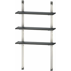 Scaffalatura 3 Ripiani per Casetta da Giardino 97x30 cm Altezza RegolabileStruttura in Metallo Keter Shelving Kit 100
