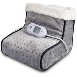 Alpina - Scalda Piedi Elettrico Ciabattona Scaldapiedi Termico 100W Casa Ufficio Grigio