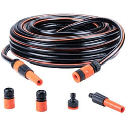 Black&decker - Tubo Pompa dell'Acqua da Giardino 25 Metri Ø13 con 5 Raccordi Max 6 Bar in pvc
