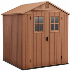 Casetta da Giardino Porta Attrezzi 190x183x221 cmin Evotech+ Keter Darwin 6x6 Marrone