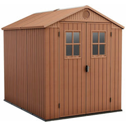 Casetta da Giardino Porta Attrezzi 190x244x221 cmin Evotech+ Keter Darwin 6x8 Marrone