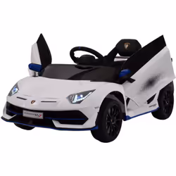 Macchina Elettrica Macchina Elettrica per Bambini 12V con Licenza Lamborghini Aventador SVJ Small Bianca La macchina elettric ...