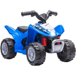 Honda - Quad Elettrico per Bambini licenza ufficiale con Luci led Clacson e Pedale Blu