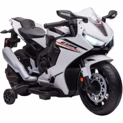 Moto Elettrica Moto Elettrica per Bambini con Licenza Honda CBR 1000RR 6V Velocità 3km/h Bianco Inizia l'avventura! La moto e ...
