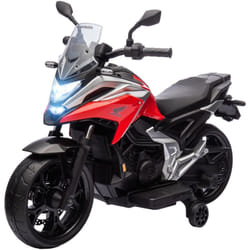 Honda - Moto Elettrica per Bambini Licenza con Fari e Rotelle Rosso