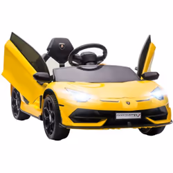 Macchina Elettrica Macchina Elettrica per Bambini Licenza Lamborghini Aventador SVJ Roadster 12V Giallo Regala il brivido del ...