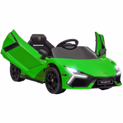 Macchina Elettrica Macchina Elettrica per Bambini Licenza Lamborghini Revuelto 12V Guida Manuale e Telecomando Verde Lascia s ...