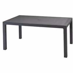 Tavolo Tavolo da Giardino Keter Melody 160,5x94,5x74,5 cm Effetto Rattan e Legno Grafite Il tavolo Melody offre un design lin ...