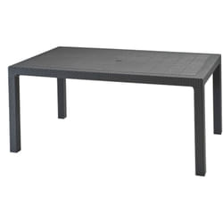 Tavolo da Giardino Keter Melody 160,5x94,5x74,5 cm Effetto Rattan e Legno Grafite
