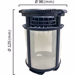 Filtro Cilindrico Scarico Lavaggio per Lavastoviglie Compatibile con Whirlpool Ariston Indesit, Dimensioni: Ø 96 (mm) H. 125 ...
