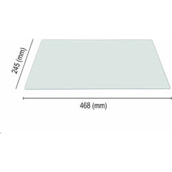 Candy - Ripiano in Vetro Crisp per Frigoriferi Hoover Iberna Zerowatt, Dimensione 468x245 (mm) Trasparente, Modelli FRKW024D FRKDA24SIL FRCIC3210SL