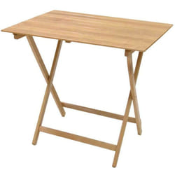 Tavolo tavolino pieghevole richiudibile in legno naturale 80x60 cm campeggio