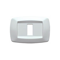 Placca placchetta 1 modulo bianca Master