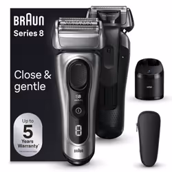 Braun Series 8 8567cc, Rasoio, Nero, Argento, Batteria, Ioni di Litio, Batteria integrata, 60 min