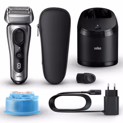 Braun Series 8 8567cc Rasoio Trimmer Nero, Argento