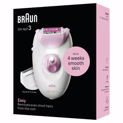 Braun Silk-épil 3 Epilatore Elettrico Donna , Epilatore Con Cavo Per Epilazione, Pelle Liscia Per Settimane, 3-031, Rosa - Vista aggiuntiva 8