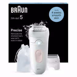 Braun Silk-épil 5 5-030, Epilatore Elettrico Donna, Per Una Epilazione Semplice, Bianco/Rosa - Vista aggiuntiva 8