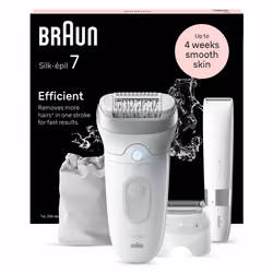Braun Silk-épil 7 7-441, Epilatore Elettrico Donna Per Una Epilazione Semplice, Bianco/Argento - Vista aggiuntiva 8