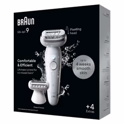 Braun Silk-épil 9 9-041, Argento, 40 pinzette, MicroGrip, Batteria, 100 - 240 V, 50/60 Hz