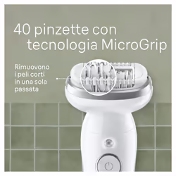 Braun Silk-épil 9 9-011, Epilatore Elettrico Donna Per Una Epilazione Facile, Pelle Liscia a Lungo, Bianco/Argento - Vista aggiuntiva 6