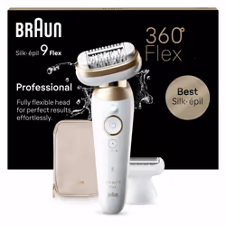 Braun Silk-épil 9 Flex 9-041 3D, Epilatore Elettrico Donna Per Epilazione Semplice, Bianco/Oro - Vista aggiuntiva 8