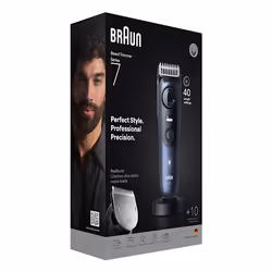 Braun BeardTrimmer 7 BT7540 regolabarba Batteria 40 2 cm Bagnato e secco Nero, Blu - Vista aggiuntiva 2