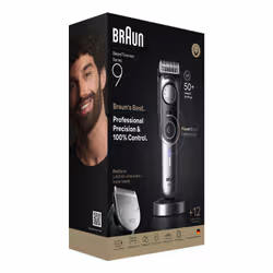 Braun BeardTrimmer 9 BT9560 Batteria 52 2 cm Bagnato e secco Nero, Grigio - Vista aggiuntiva 3