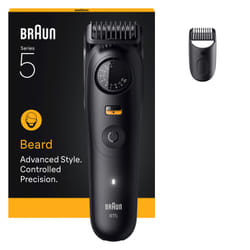 Braun BeardTrimmer 5 BT5500 regolabarba Batteria 20 2 cm Bagnato e secco Nero