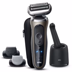 Braun Series 7 72-C7650cc Rasoio Trimmer Nero, Marrone