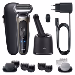 Braun Series 7 72-C7650cc Rasoio Trimmer Nero, Marrone