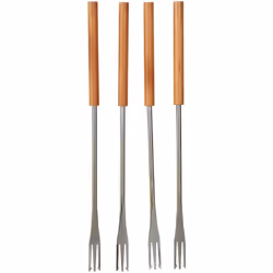 forchette per fonduta al formaggio e alla carne Legno di ciliegio 4 pezzi Descrizione del prodotto: forchette per fonduta al  ...