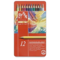 Caran d-Ache SUPRACOLOR Soft Aquarelle 12 12 pz