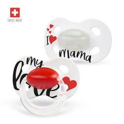 Medela Day&Night Ciuccio notturno Ortodontico Silicone Nero, Rosso, Bianco