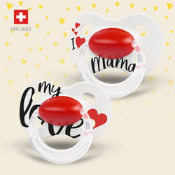 Medela ORIGINAL Ciuccio classico Ortodontico Silicone Nero, Rosso, Bianco