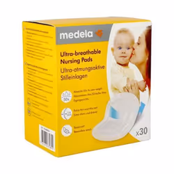 Medela Coppette Assorbilatte Ultra Traspiranti offrono protezione e comfort per mamme che allattano, ideali per perdite da sc ...