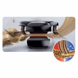 Valera Swiss'X Super Brush & Shine Piastra per capelli Caldo Nero, Argento 3 m - Vista aggiuntiva 4
