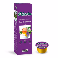 Caffitaly Tisana Fiori di Sambuco, Capsula di tè, Tè alle erbe, 10 g, Zucchero, destrosio, estratti (1,1 %) di fiori di sambu ...
