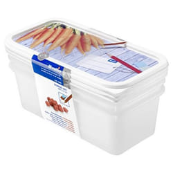 Rotho DOMINO Rettangolare Scatola 1,2 L Bianco 3 pz